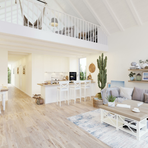 Wizualizacje architektoniczne 3d. Wizualizacje wnętrz. Dom nad morzem.