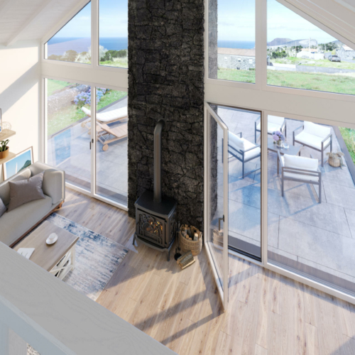 Wizualizacje architektoniczne 3d. Wizualizacje wnętrz. Dom nad morzem.