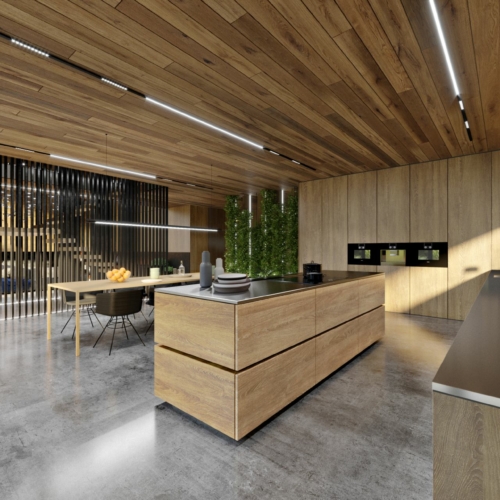 Wizualizacje architektoniczne 3d. Wizualizacje wnętrz. Nowoczesna kuchnia.