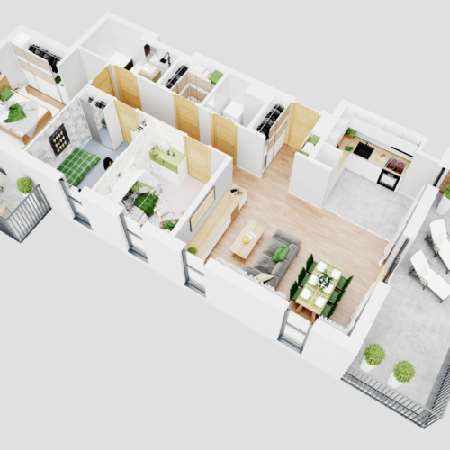 Wizualizacje architektoniczne 3d. Wizualizacje wnętrz. Rzut3d.